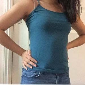 turquoise racer back tank top